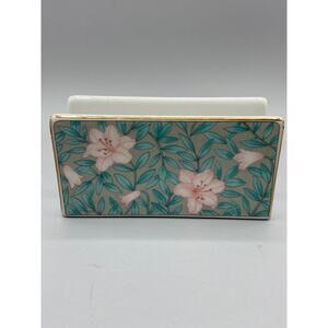 Otagiri Serenade Mail Holder Napkin Chinoiserie Vanity Vintage Floral